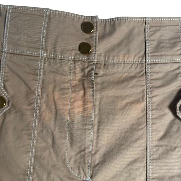 Veronica Beard Sigrid Khaki High Rise Wide Leg Cargo Utility Pants Size 6 - Picture 6 of 12